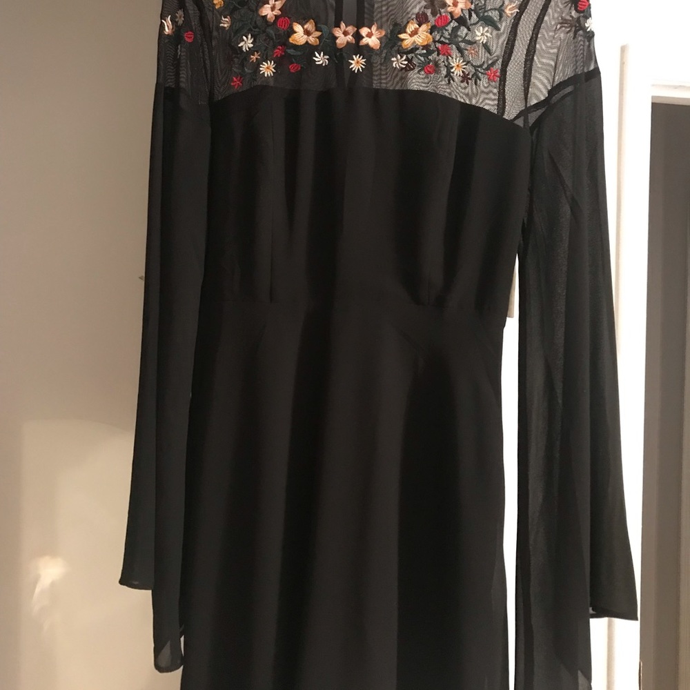 Black dress with floral